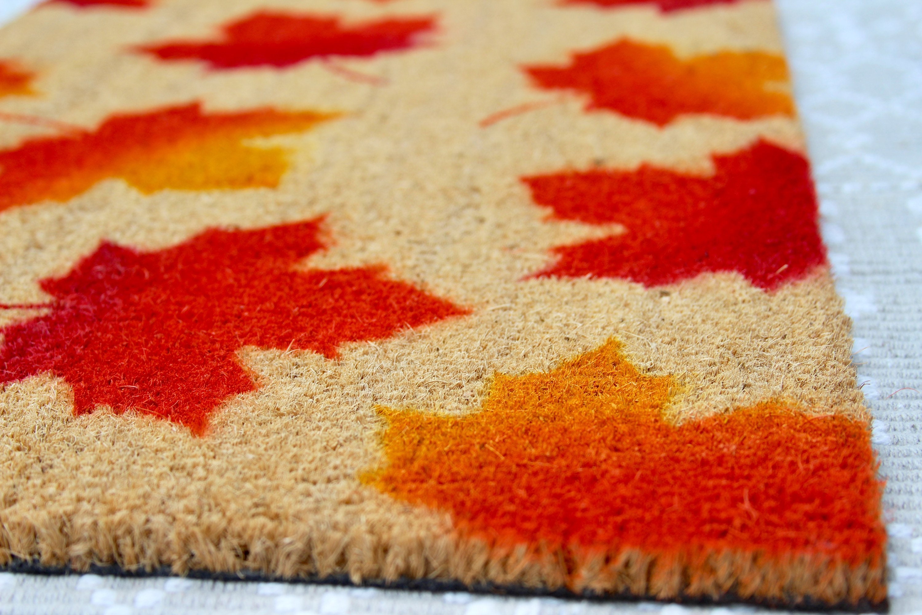 Fall Leaves Doormat Fall Doormat Fall Porch Decor Etsy