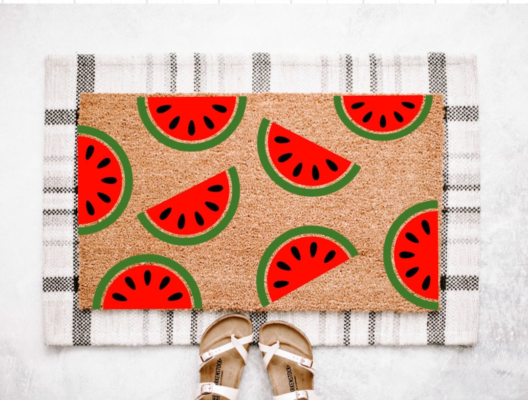 Watermelon Summer Doormat | Summer Porch Decor | Front Door Mat | Cute ...