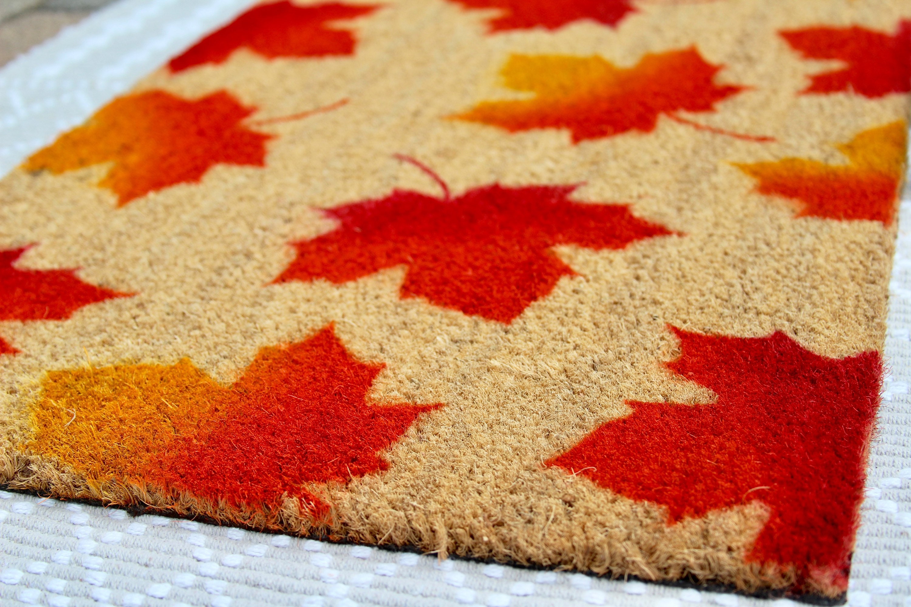 Fall Leaves Doormat Fall Doormat Fall Porch Decor Etsy