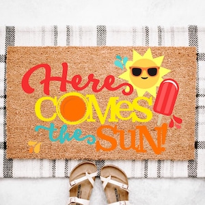 Summer Doormat | Summer Porch Decor | Popsicle Door Mat | Cute Welcome Mat | Front Door Decor | Welcome Doormat