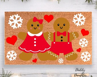 Gingerbread Doormat | Christmas Doormat | Peppermint Doormat | Christmas Porch Decor  | Front Porch Decor | Holiday Doormat