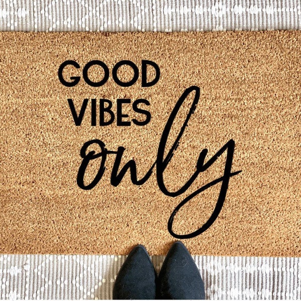 Good Vibes Only Door Mat Etsy
