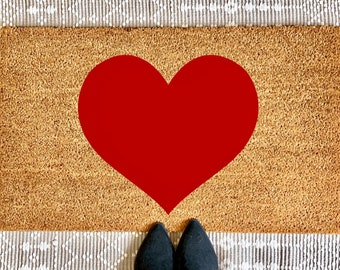 Valentine’s Day Heart Doormat | Spring Doormat | Valentine’s Day Decor | Front Porch Decor | Cute Doormat | Valentine’s Day Gift