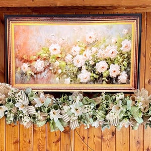 7 ft Floral Spring Garland | Spring Garland For Mantel | Spring Door Decor | Summer Garland | Wedding Garland | Spring Porch Decor