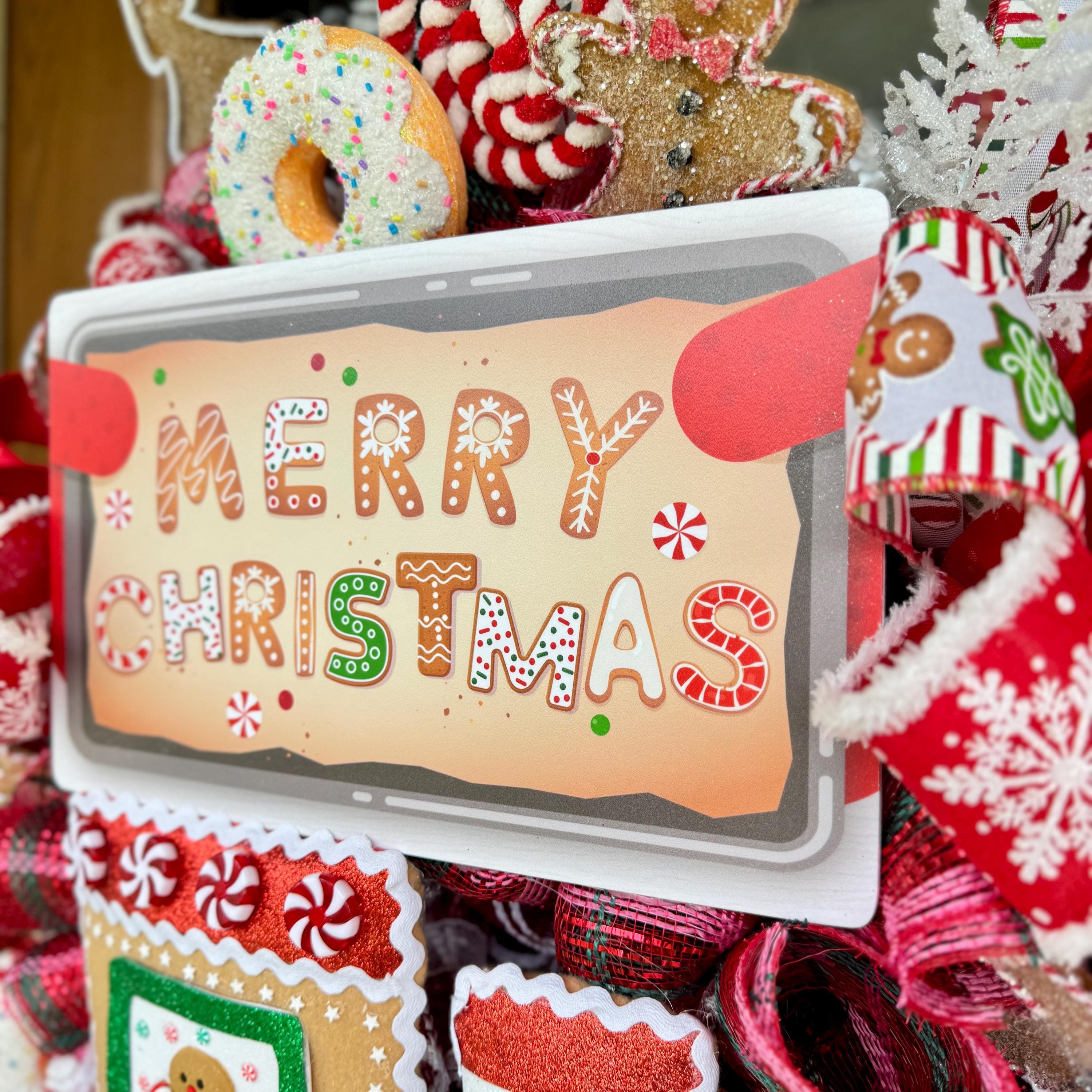 Gingerbread Candyland Wreath | Red and Green Christmas Wreath ...