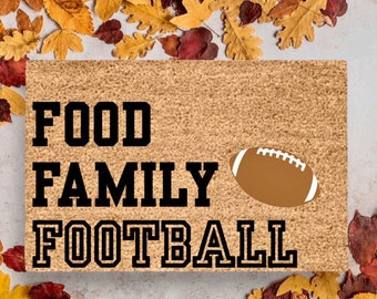 Football Doormat | Fall Doormat | Fall Porch Decor | Football Lover Gift | Sports Decor | Thanksgiving Doormat | Football Season Doormat