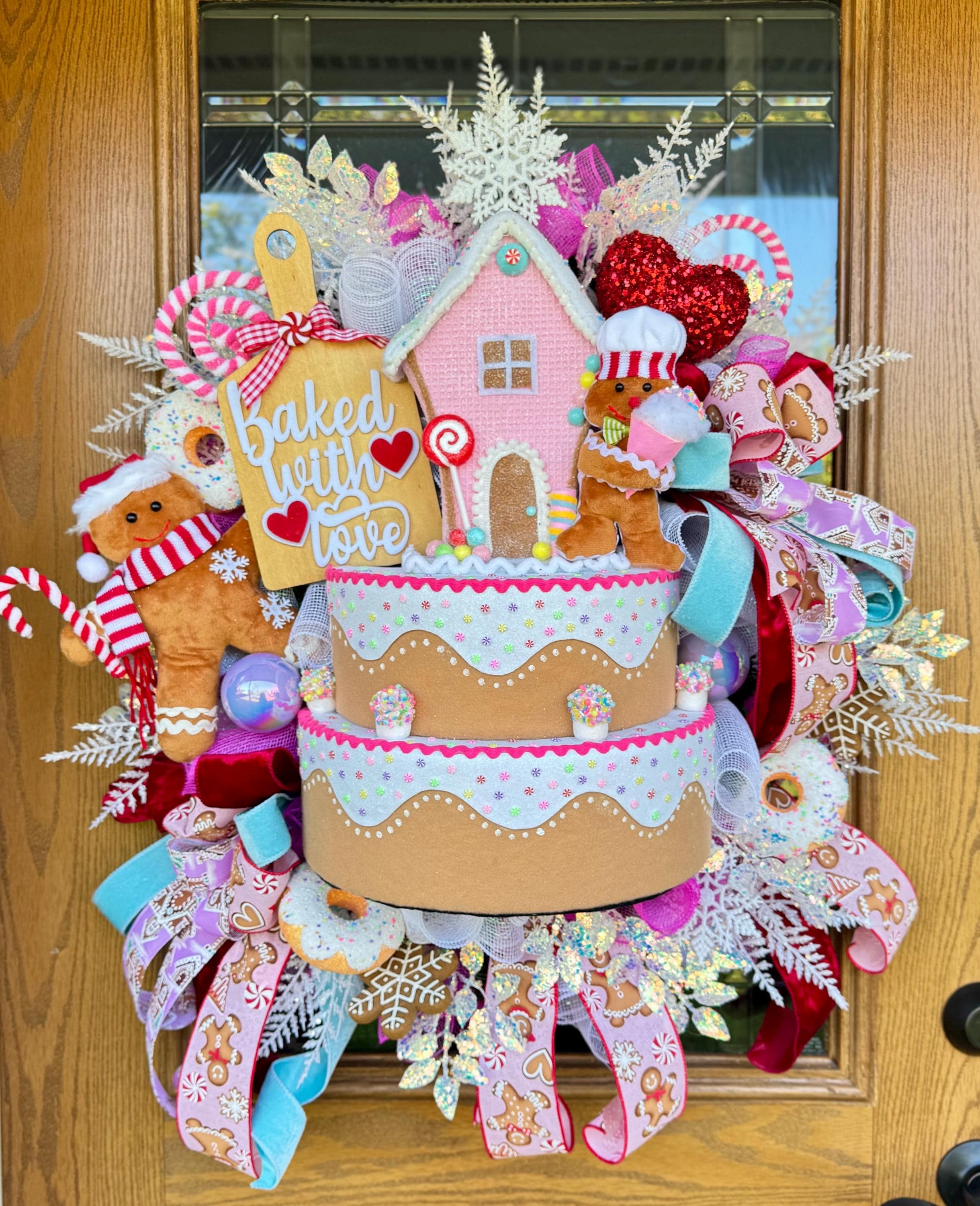 Gingerbread Candyland Wreath | Christmas Wreath | Christmas Porch Decor ...