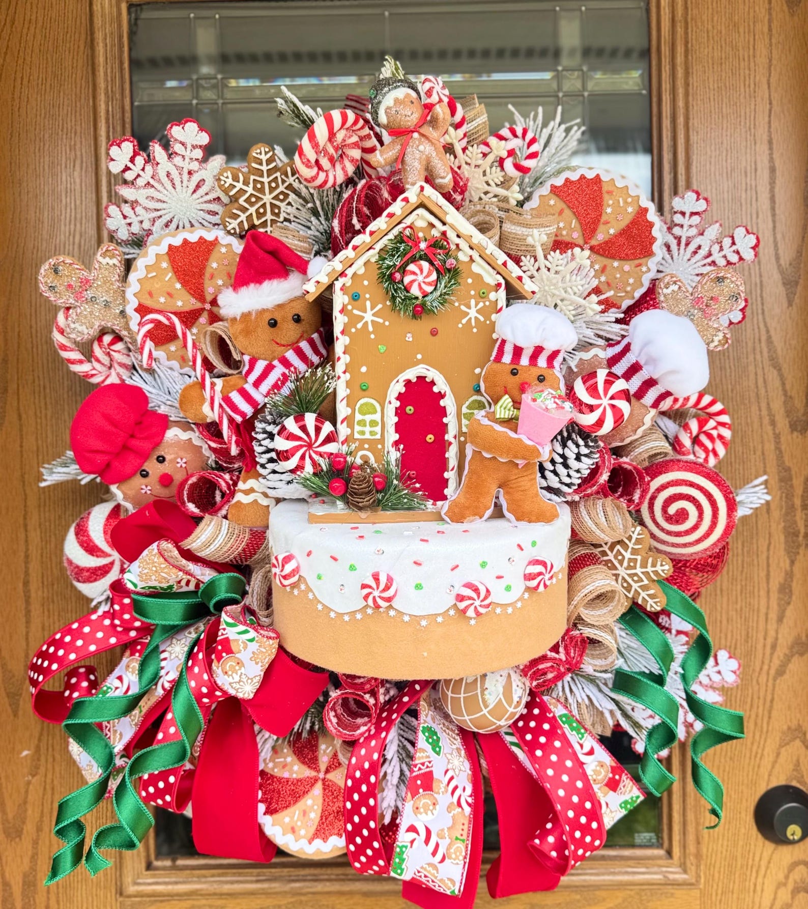 Gingerbread Candyland Wreath | Christmas Wreath | Christmas Porch Decor ...