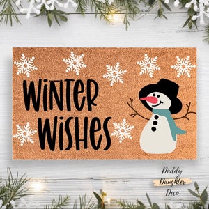 Snowman 2 Christmas Front Door Mat I Welcome Mat I Christmas I Holiday –  inDesign