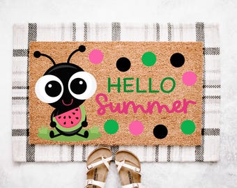 Ant Summer Doormat | Summer Porch Decor | Watermelon Doormat  | Cute Welcome Mat | Front Door Decor |  Welcome Doormat