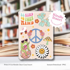 Disco Frog Kindle Insert, Retro Stickers, Kindle Paperwhite, Basic Colorsoft (Digital Download)