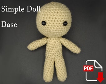 Prosta podstawa lalki szydełkowej || Łatwy wzór szydełkowy dla początkujących || Pluszowa lalka Amigurumi