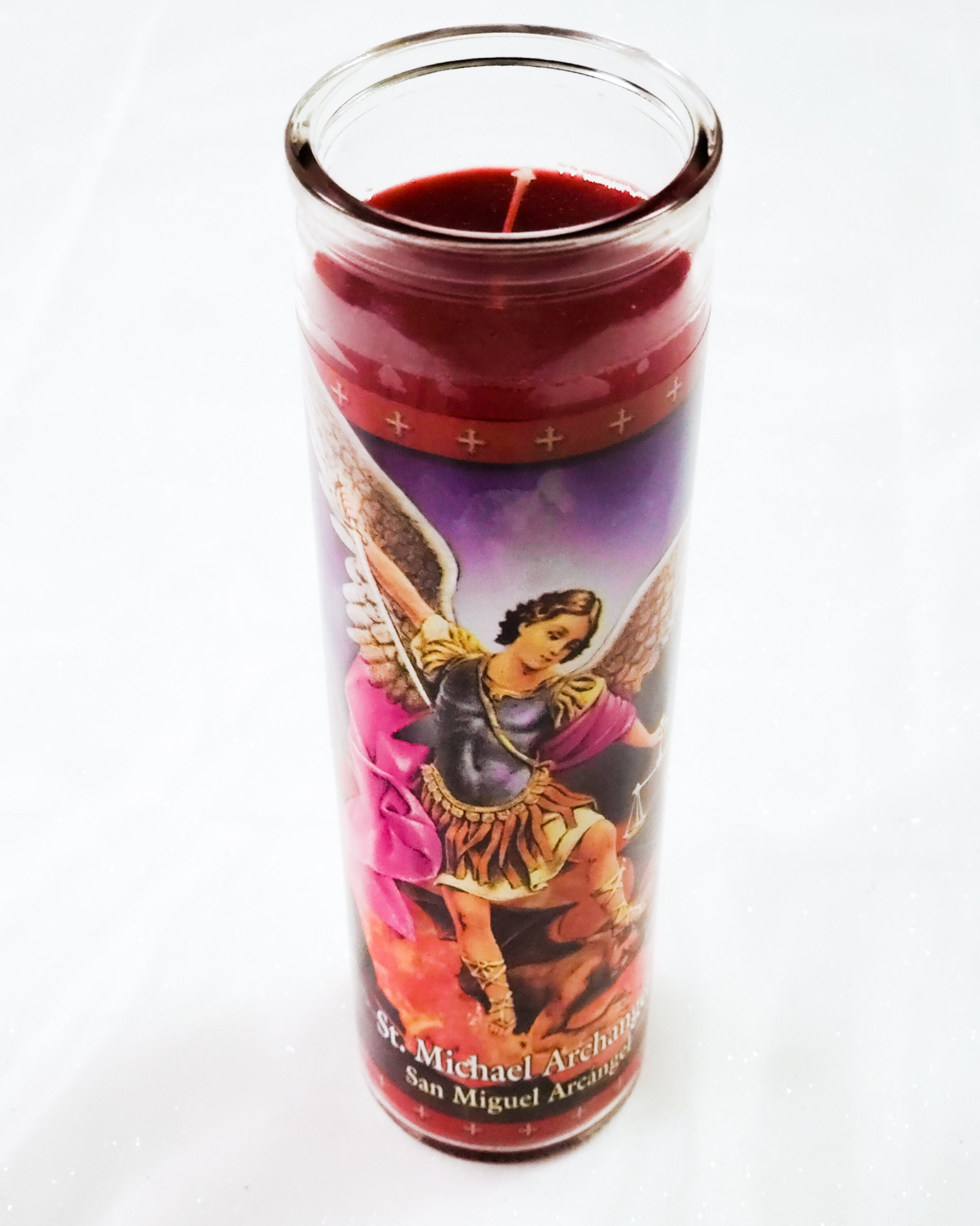 Arch Angel Michael Red Prayer Candle for Protection Ritual Etsy