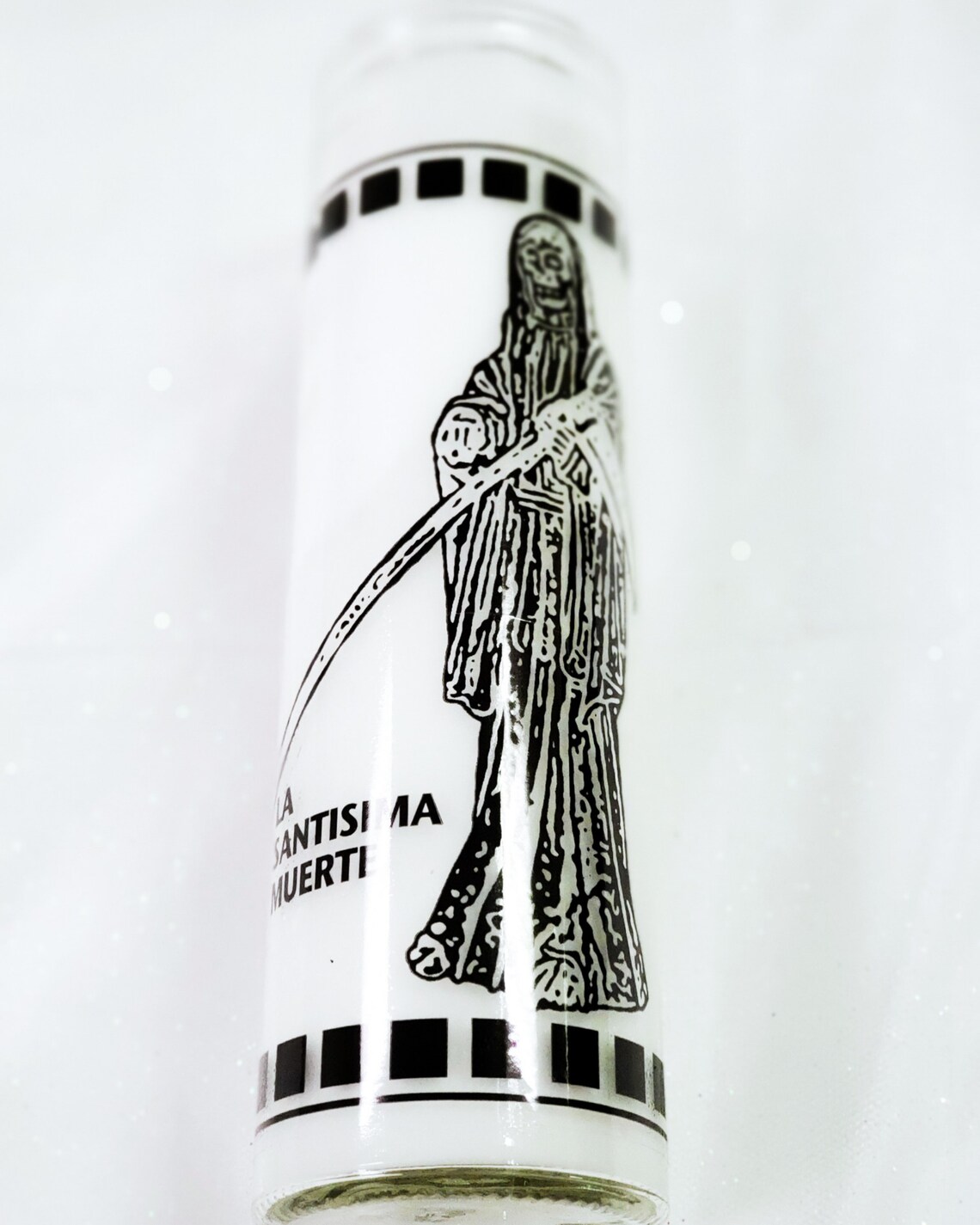 La Santisima Muerte White Prayer Candle Dedication Altar Etsy