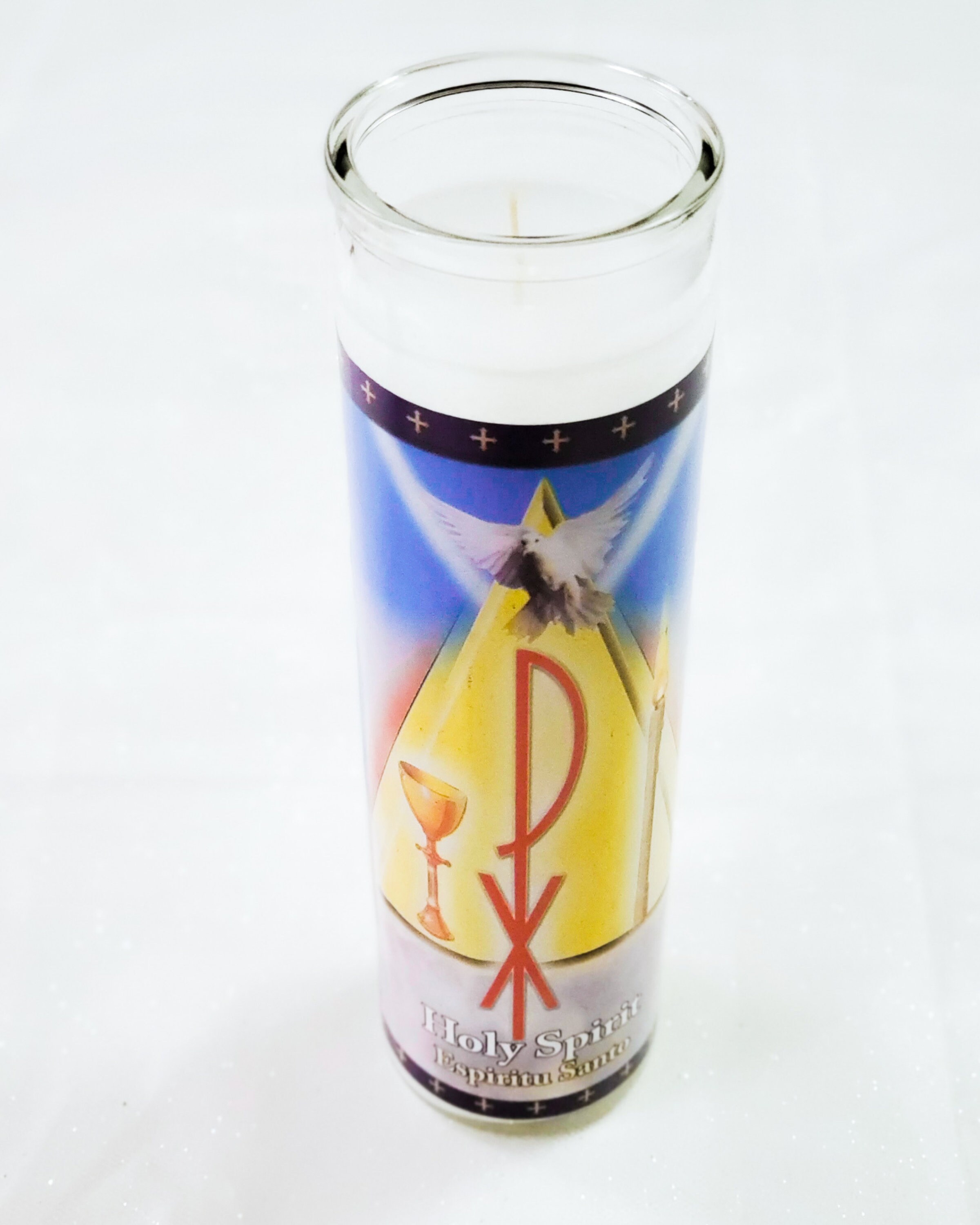 Holy Spirit White Prayer Candle For Home Protection Ritual Etsy