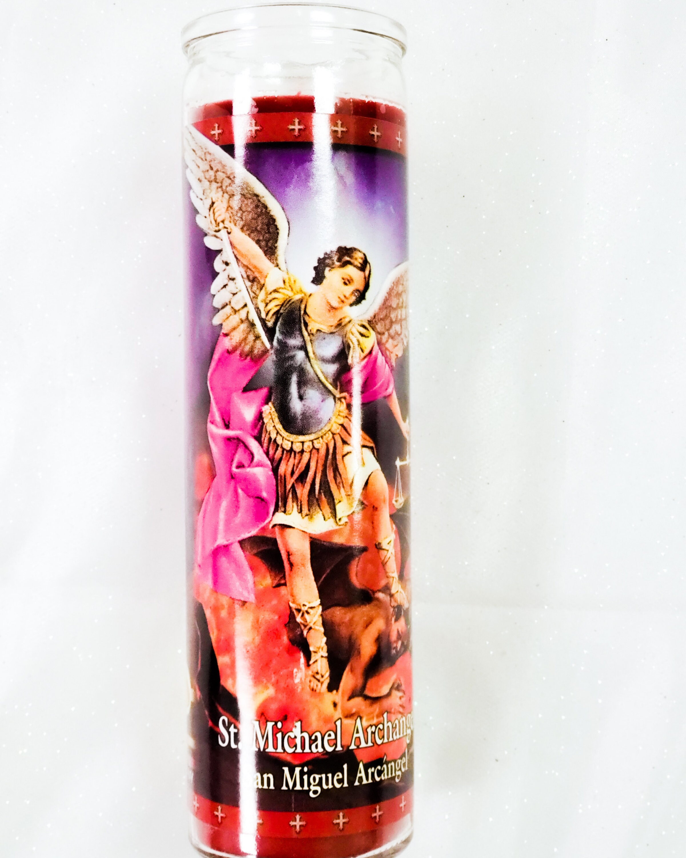 Arch Angel Michael Red Prayer Candle for Protection Ritual Etsy