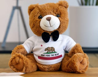 California Bear plush toy, Don't Poke The Bear gift