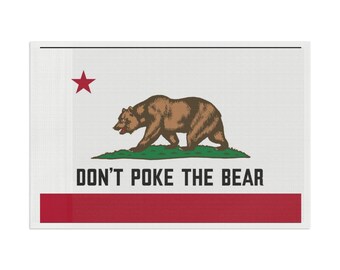 Don't Poke The Bear Polyester House Flag: Satin Finish, Garden Decor