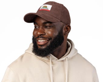 Vintage Corduroy California Don't Poke The Bear Cap: Unisex Embroidered Fall Hat