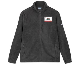 California Don't Poke The Bear Embroidered Fleece Jacket: Columbia Unisex Outdoor Wear
