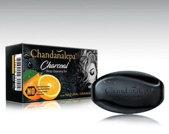 Charcoal Ayurveda  Herbal Soap Sri Lanka  Chandanalepa Beauty Body Health / BUY 4 GET 1 FREE