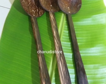 1 Piece High Quality Coconut Shell Curry Spoon Hand Made