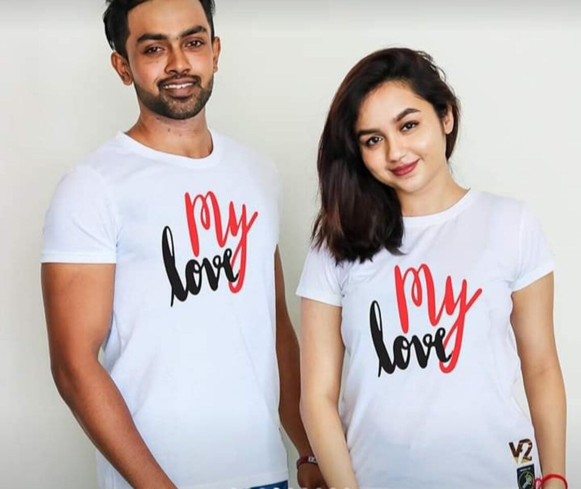 Couple TShirts Sri Lankan Made 100 Cotton Single Jersey Etsy