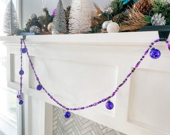 Handmade Purple Holiday Garland