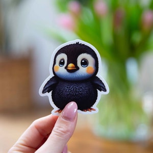 Baby Penguin Sticker - 3x3 Inch // Waterproof & Durable Vinyl Sticker // Useable as Laptop, Bumper Sticker and more!
