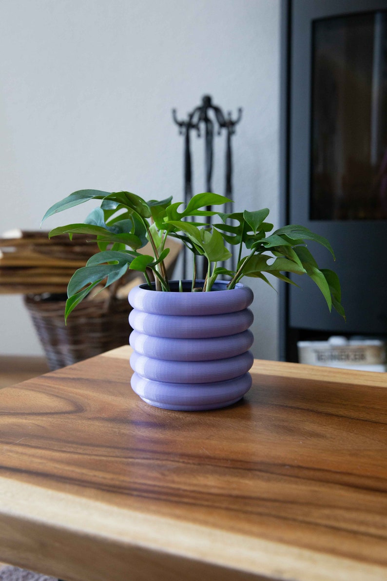 Coiled Planter in vielen Farbvarianten / Drainage & Tablett verfügbar / Perfekte persönliche Geschenk-Wohnkultur / Passt für Sukkulenten, Pflanzen und mehr Bild 10