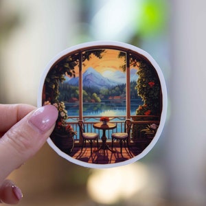 Lake Como Italy Sticker - 3x3 Inch // Waterproof & Durable Vinyl Sticker // Useable as Laptop, Bumper Sticker and more!