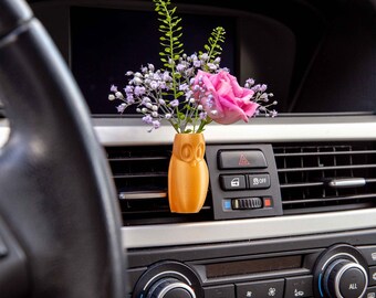 Car Vent Flower Vase Accessory - Cozy Gift for Vanlife or RV lovers - The Owl