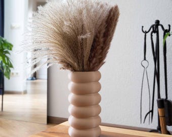 Handgemaakte bohovaas - Minimalistisch decor met gedroogde bloemen - Okeanos