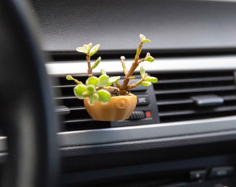 Cardening Car Planter - Cozy Boho Car Accessory for Women Natural Air Freshener Benefits - Perfect Gift for Vanlife or RV lovers - Evil Eye