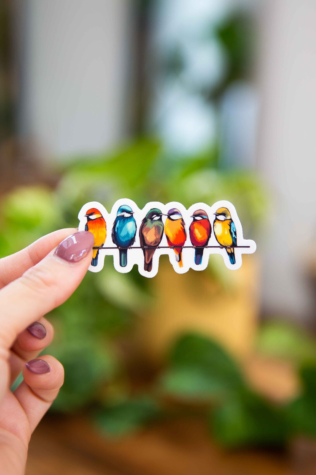 Birds on a Wire Clear Sticker - 3x2 Inch - Waterproof Vinyl Decal - Etsy
