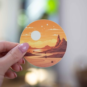 Death Valley Wüste Aufkleber - 3 x 3 Zoll - Wasserfester Vinyl Aufkleber