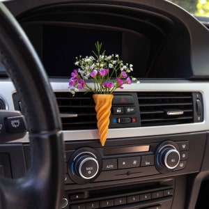 Cardening Car Vase - Cozy Boho Car Accessory for Women Natural Air Freshener Benefits - Perfect Gift for Vanlife or RV lovers - The Icicle