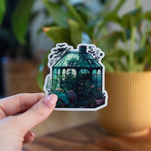 Greenhouse Full of Plants Sticker - 3x3 Inch // Waterdichte en duurzame vinylsticker // Bruikbaar als laptop, bumpersticker en meer!