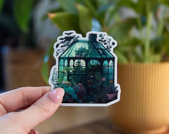 Greenhouse Full of Plants Sticker - 3x3 Inch // Waterdichte en duurzame vinylsticker // Bruikbaar als laptop, bumpersticker en meer!