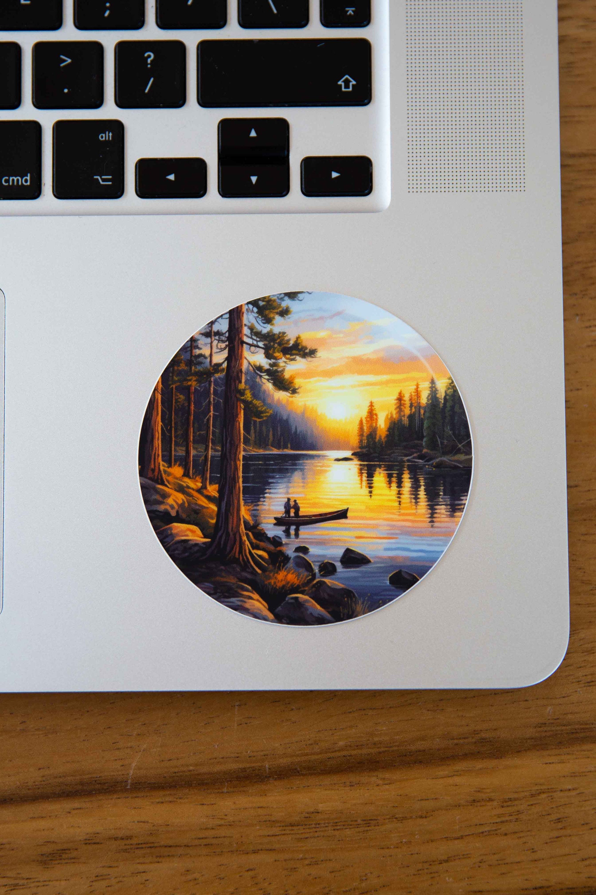 Morning Lakeside Scenery Sticker - 3x3 Inch - Waterproof Vinyl Decal - Etsy