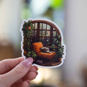 Adesivo per angolo lettura - 3x3 pollici // Adesivo in vinile impermeabile e resistente // Utilizzabile come laptop, adesivo per paraurti e altro ancora!