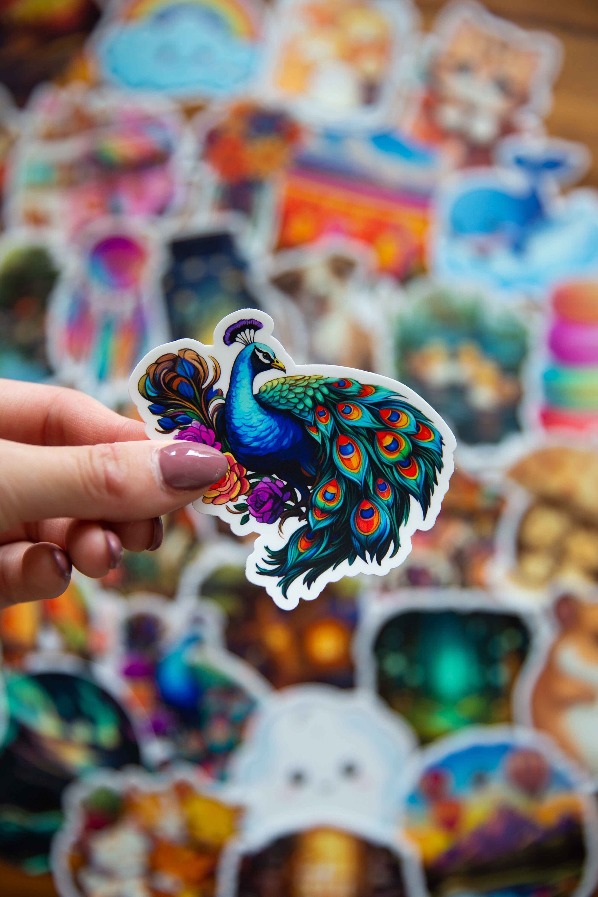 Majestic Peacock Sticker - 3x3 Inch - Waterproof Vinyl Decal - Etsy