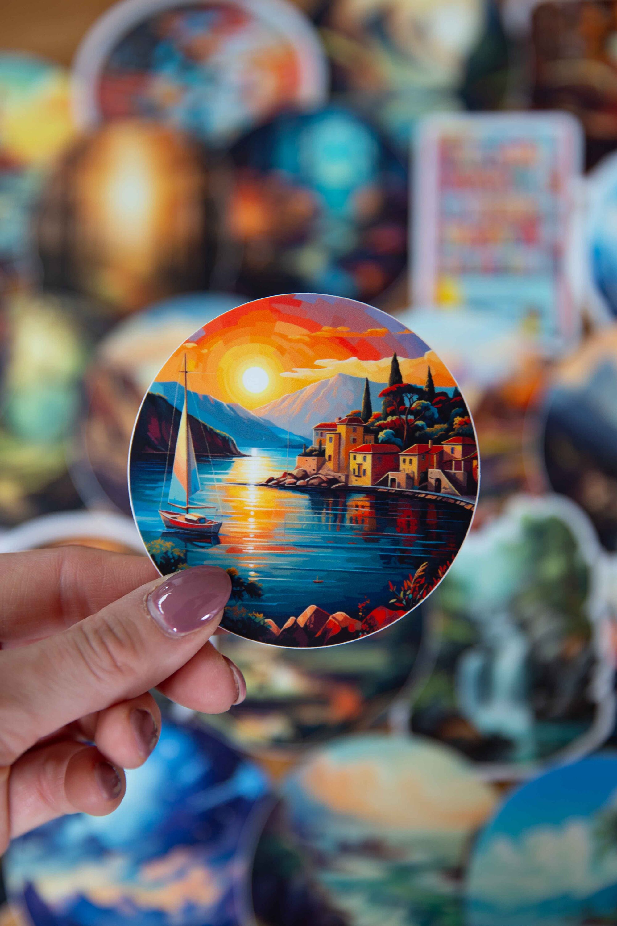 European Coastal Town Sticker - 3x3 Inch - Waterproof Vinyl Decal - Etsy