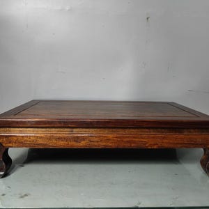 Chinese antique pure hand-carved large exquisite rare rosewood plain kang table tea table ornaments