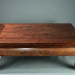 Chinese antique pure hand-carved large exquisite rare rosewood curved leg kang table tea table ornaments