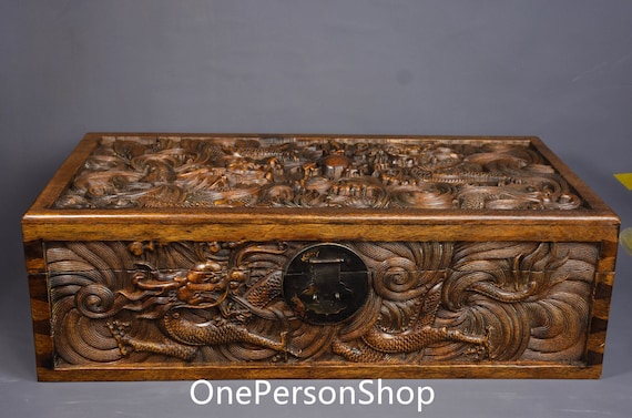 Chinese Antique Hand Carved Large Exquisite Rare … - image 4