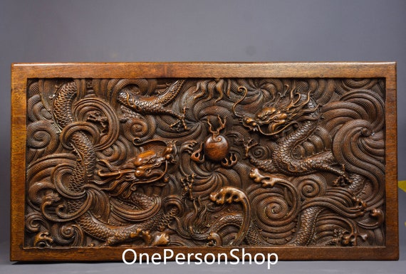 Chinese Antique Hand Carved Large Exquisite Rare … - image 1