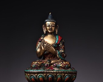 仏像 銅製 玉石象嵌 中国美術 現在、この商品の在庫はありません - Etsy