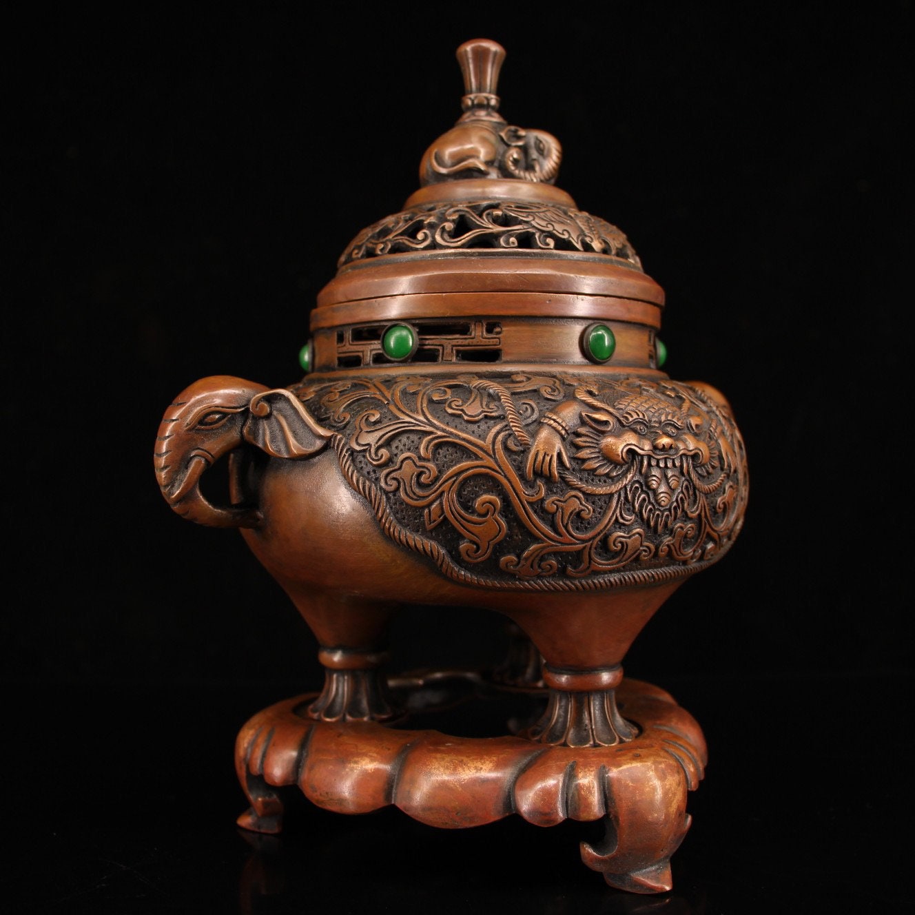 Collection of antique incense burners pure copper carved Etsy