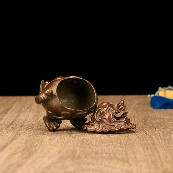 ブロンズ獅子香炉、中国骨董品装飾 - Etsy 日本